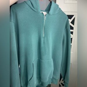 Teal quart zip hoodie